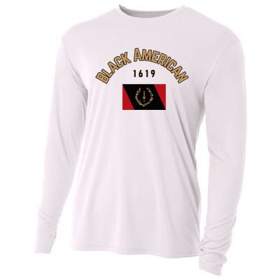 Cute Black American 1619 Black Afro American Heritage Flag Cooling Performance Long Sleeve Crew