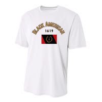 Cute Black American 1619 Black Afro American Heritage Flag Performance Sprint T-Shirt