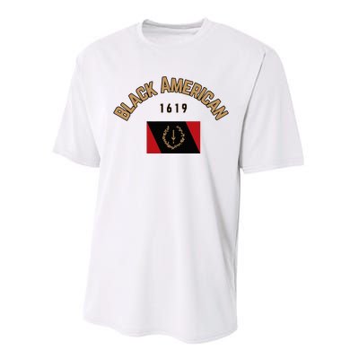 Cute Black American 1619 Black Afro American Heritage Flag Performance Sprint T-Shirt