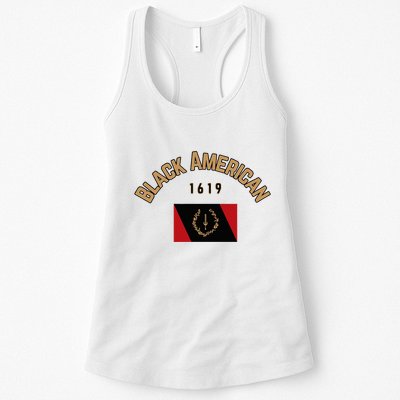 Cute Black American 1619 Black Afro American Heritage Flag Womens Tank Top