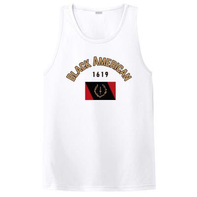 Cute Black American 1619 Black Afro American Heritage Flag PosiCharge Competitor Tank