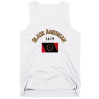 Cute Black American 1619 Black Afro American Heritage Flag Tank Top