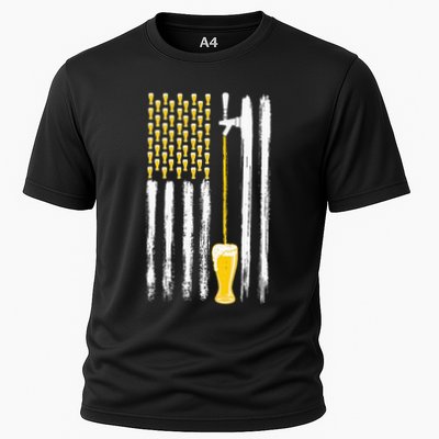 Craft Beer American Flag Usa 4th July Alcohol Brew Performance Shirt