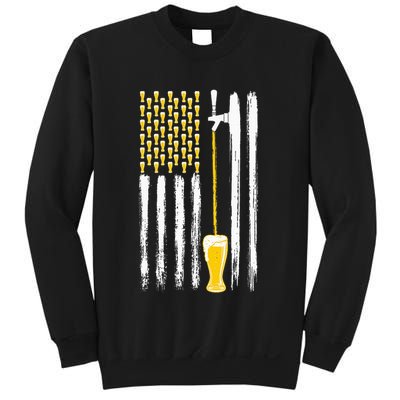 Craft Beer American Flag Usa 4th July Alcohol Brew Sweatshirt