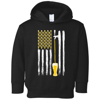 Craft Beer American Flag Usa 4th July Alcohol Brew Toddler Hoodie