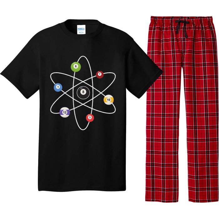 Cue Ball Atoms Billiard Lover Pool Player Game Sports Pajama Set