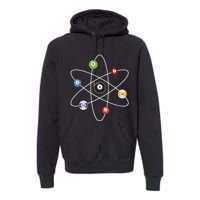 Cue Ball Atoms Billiard Lover Pool Player Game Sports Premium Hoodie