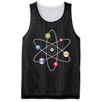 Cue Ball Atoms Billiard Lover Pool Player Game Sports Mesh Reversible Basketball Jersey Tank