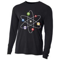 Cue Ball Atoms Billiard Lover Pool Player Game Sports Cooling Performance Long Sleeve Crew