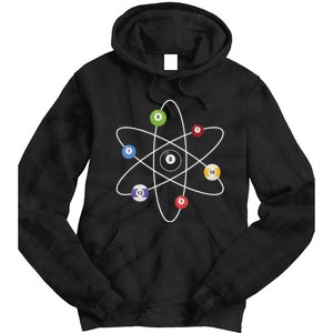 Cue Ball Atoms Billiard Lover Pool Player Game Sports Tie Dye Hoodie