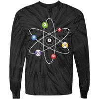 Cue Ball Atoms Billiard Lover Pool Player Game Sports Tie-Dye Long Sleeve Shirt