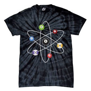 Cue Ball Atoms Billiard Lover Pool Player Game Sports Tie-Dye T-Shirt