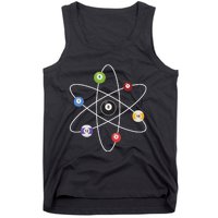 Cue Ball Atoms Billiard Lover Pool Player Game Sports Tank Top