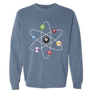 Cue Ball Atoms Billiard Lover Pool Player Game Sports Garment-Dyed Sweatshirt