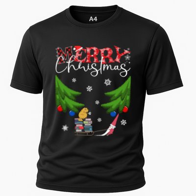 Cat Books And Coffee Funny Gnome And Christmas Tree 1970s Family Great Gift Performance Shirt