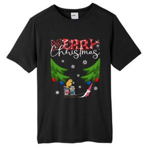 Cat Books And Coffee Funny Gnome And Christmas Tree 1970s Family Great Gift Tall Fusion ChromaSoft Performance T-Shirt