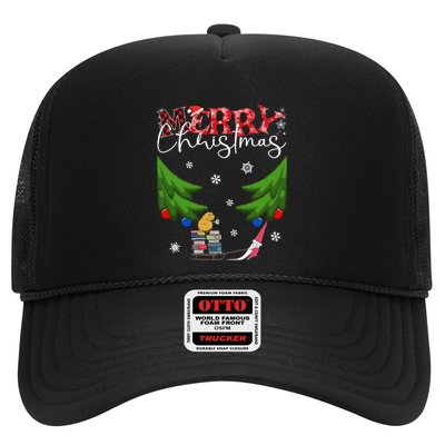 Cat Books And Coffee Funny Gnome And Christmas Tree 1970s Family Great Gift Trucker Hat