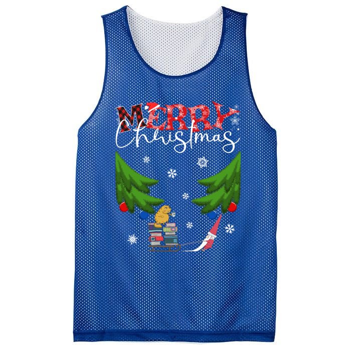 Cat Books And Coffee Funny Gnome And Christmas Tree 1970s Family Great Gift Mesh Reversible Basketball Jersey Tank