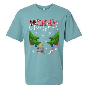 Cat Books And Coffee Funny Gnome And Christmas Tree 1970s Family Great Gift Sueded Cloud Jersey T-Shirt