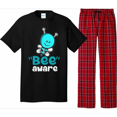 Cute Bee Aware Cervical Cancer Awareness Ribbon Gifts Pajama Set