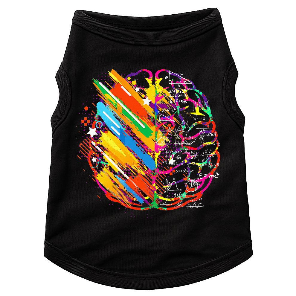 Colorful Brain Art Teacher Artist Painter Student Doggie Tank