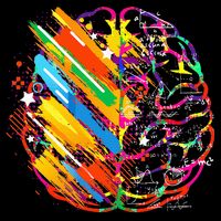 Colorful Brain Art Teacher Artist Painter Student Doggie Tank