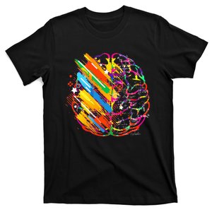 Colorful Brain Art Teacher Artist Painter Student T-Shirt