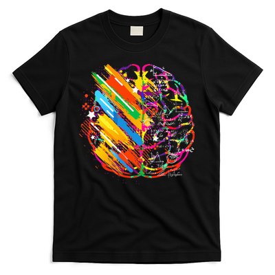 Colorful Brain Art Teacher Artist Painter Student T-Shirt