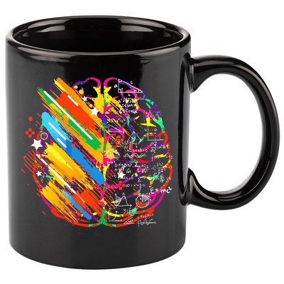 Colorful Brain Art Teacher Artist Painter Student 11oz C Handle Ceramic Mug