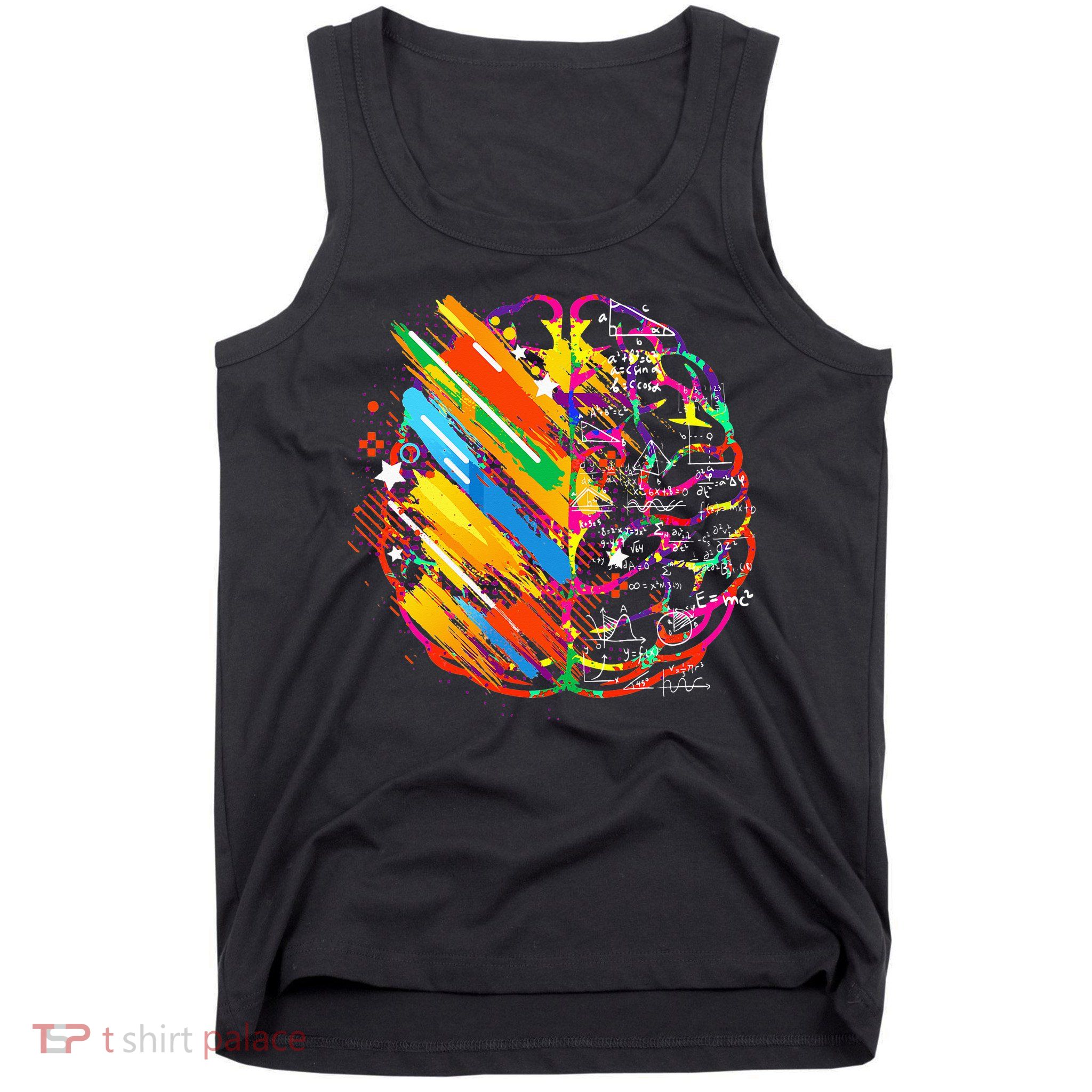 Colorful Brain Art Teacher Artist Painter Student Tank Top