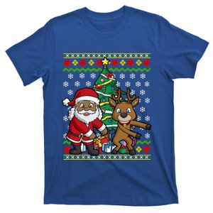 Christmas Black African American Santa Claus Boys Girls Cool Gift T-Shirt