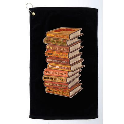 Celebrate Black African American History Figures Books Golf Towel