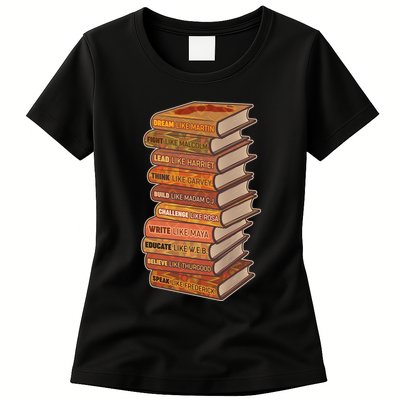 Celebrate Black African American History Figures Books Womens T-Shirt