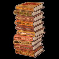 Celebrate Black African American History Figures Books Women's V-Neck T-Shirt