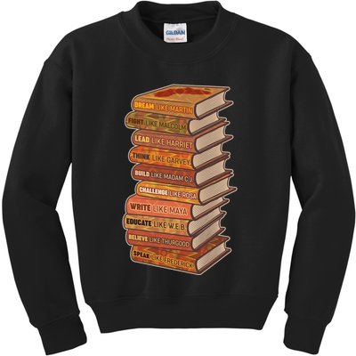 Celebrate Black African American History Figures Books Kids Sweatshirt