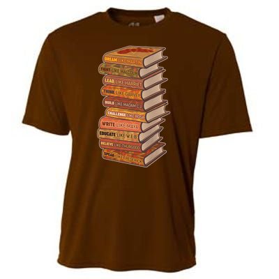 Celebrate Black African American History Figures Books Cooling Performance Crew T-Shirt