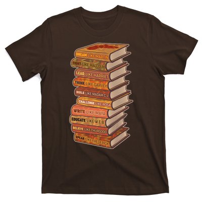 Celebrate Black African American History Figures Books T-Shirt