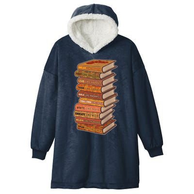 Celebrate Black African American History Figures Books Hooded Wearable Blanket