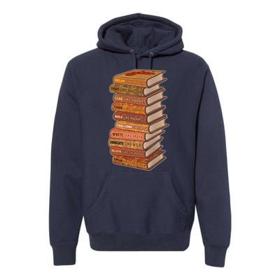 Celebrate Black African American History Figures Books Premium Hoodie