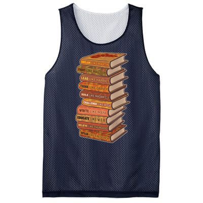 Celebrate Black African American History Figures Books Mesh Reversible Basketball Jersey Tank