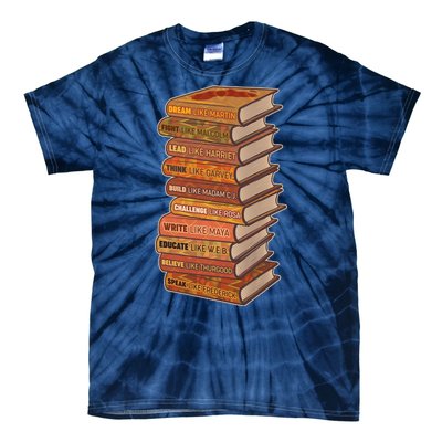 Celebrate Black African American History Figures Books Tie-Dye T-Shirt