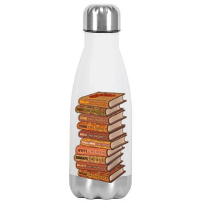 Celebrate Black African American History Figures Books Stainless Steel Insulated Water Bottle