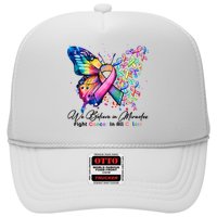 Cancer Butterfly All Ribbon We Believe In Miracles Cancer Awareness Month Trucker Hat