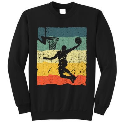 Cool Basketball Art Vintage Basketball Player Sweatshirt