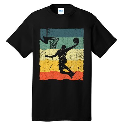 Cool Basketball Art Vintage Basketball Player Tall T-Shirt