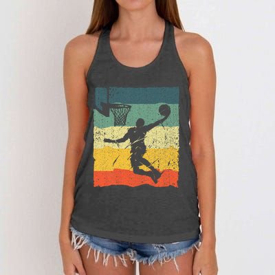 Cool Basketball Art Vintage Basketball Player Women's Knotted Racerback Tank