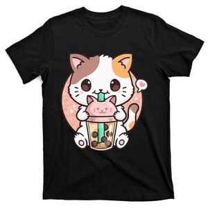 Cat Boba Anime Bubble Tea Neko Kawaii T-Shirt