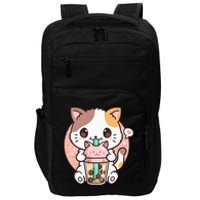 Cat Boba Anime Bubble Tea Neko Kawaii Impact Tech Backpack