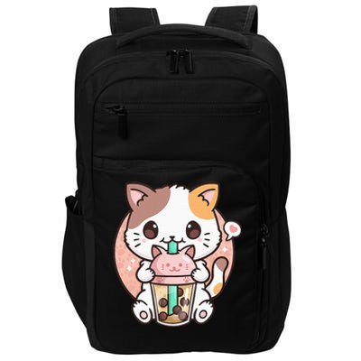 Cat Boba Anime Bubble Tea Neko Kawaii Impact Tech Backpack