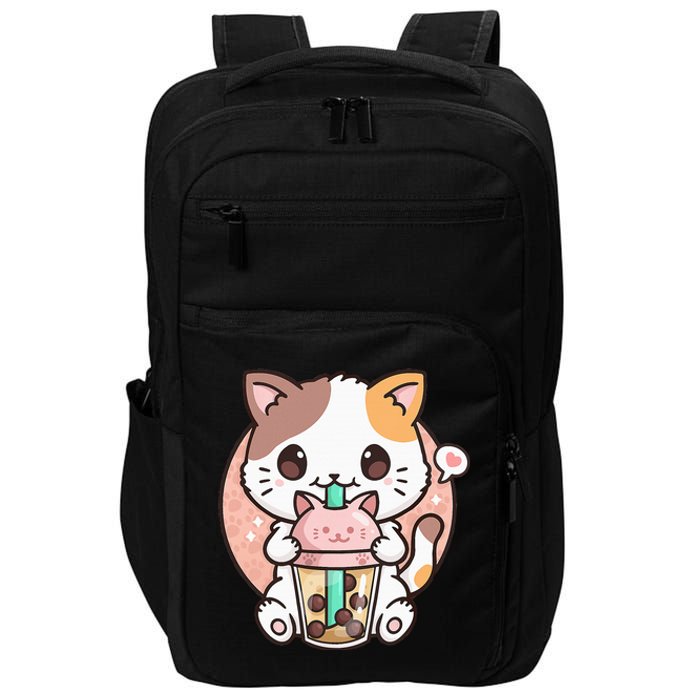 Cat Boba Anime Bubble Tea Neko Kawaii Impact Tech Backpack